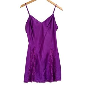 Vintage Victoria’s Secret Gold Label Satin Chemise Slip Mini Dress Medium